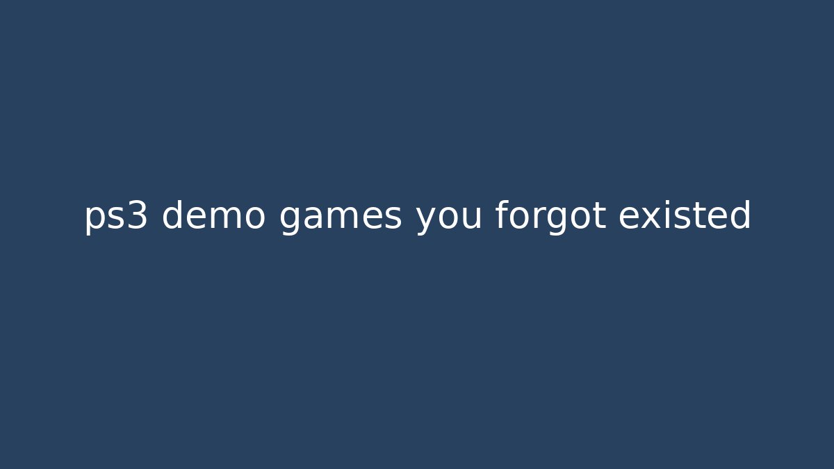 ps3 demo games you forgot existed - Critter Realm