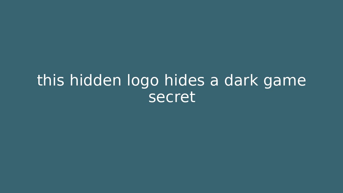 this hidden logo hides a dark game secret - Critter Realm