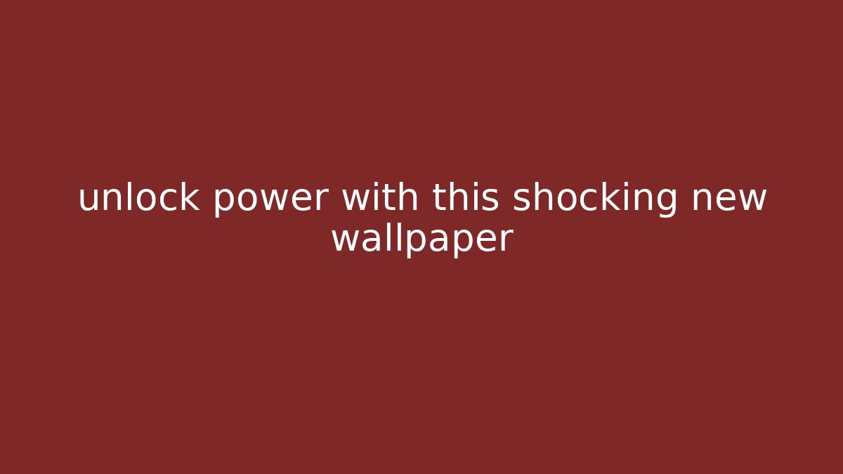 unlock power with this shocking new wallpaper - Critter Realm