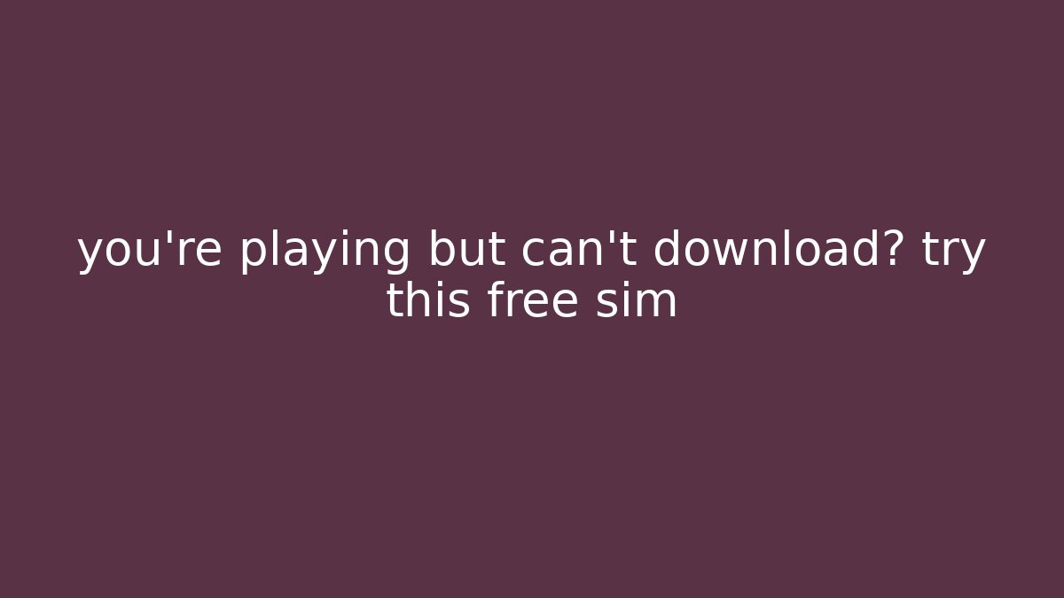 you're playing but can't download? try this free sim - Critter Realm